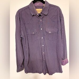 Vintage Cowboy Legend Plaid Men's Casual Shirt